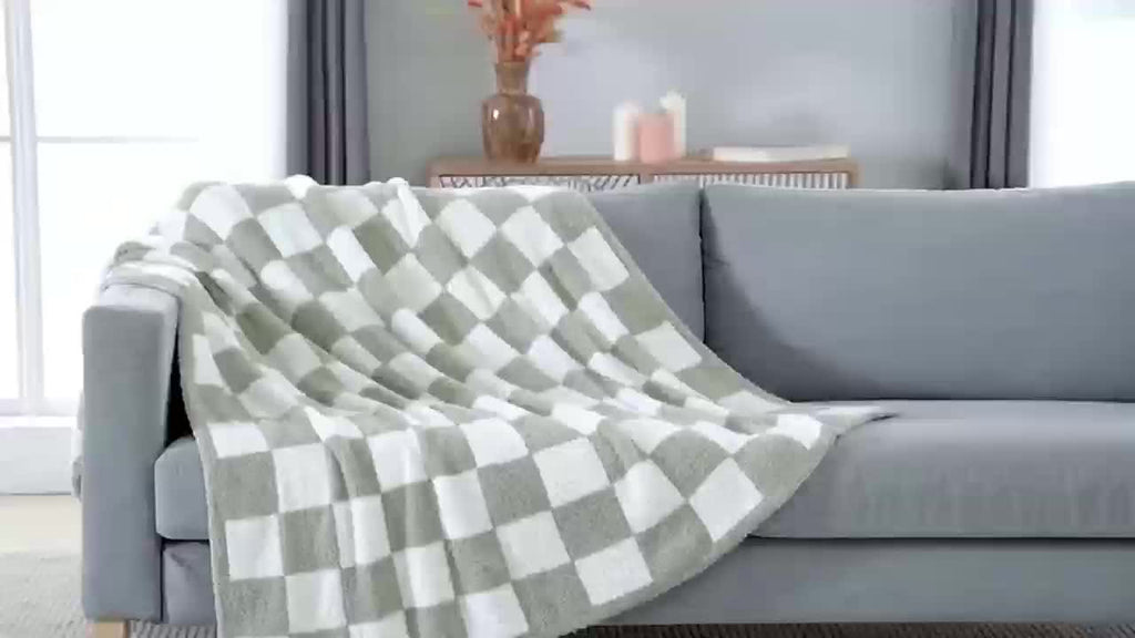 Wervity Thickened Plaid Flannel Blanket, 2-Sided Soft Reversible Throw for Adults, Multi-Use for Nap Office Camping Travel, Cozy Couch Sofa Pet Blanket, All Season Gift for Women Men