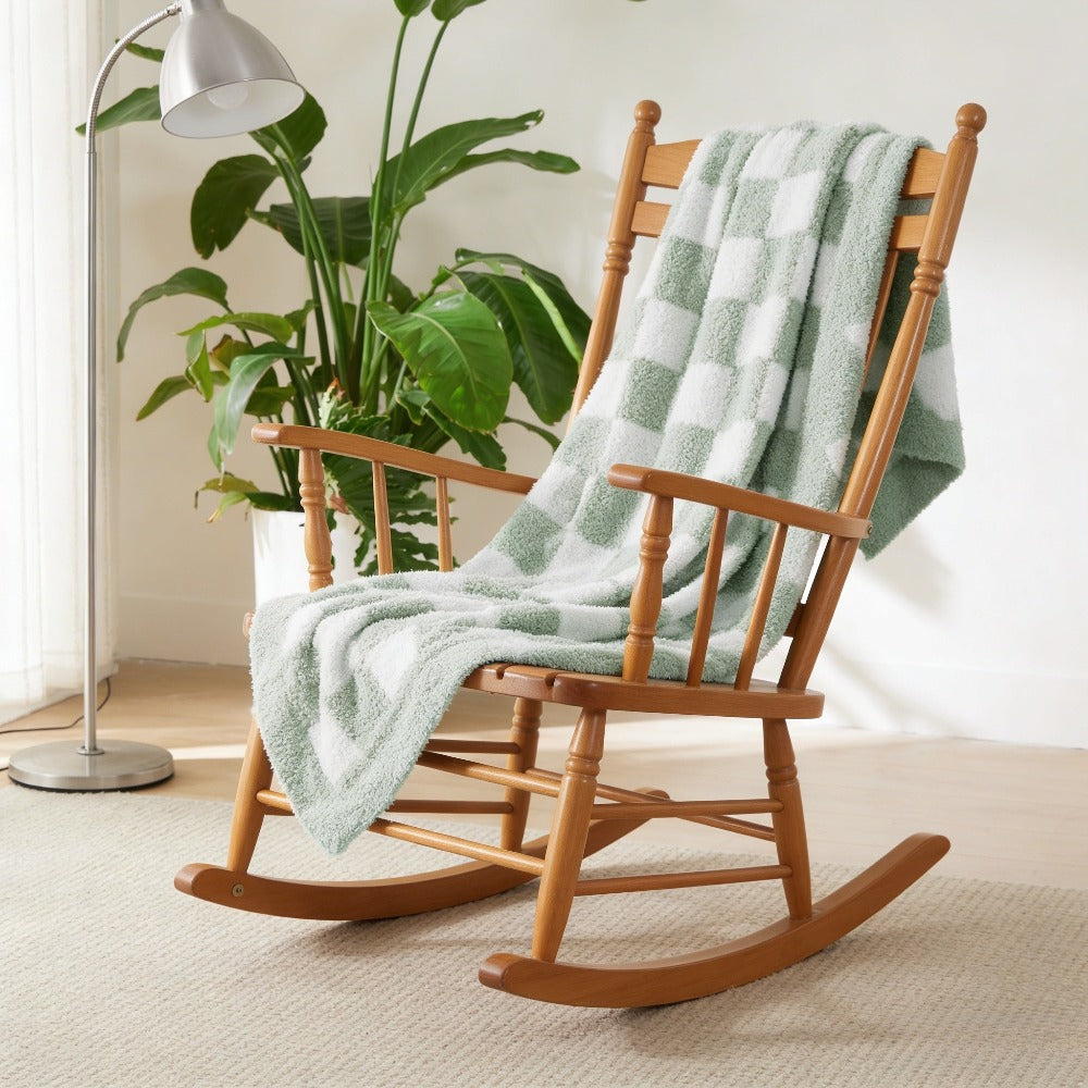 Wervity Thickened Plaid Flannel Blanket, 2-Sided Soft Reversible Throw for Adults, Multi-Use for Nap Office Camping Travel, Cozy Couch Sofa Pet Blanket, All Season Gift for Women Men