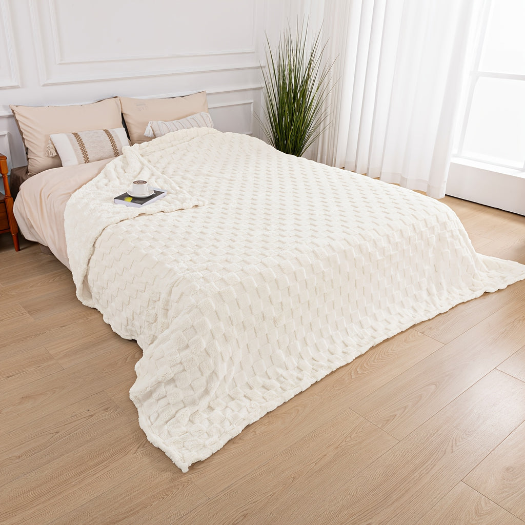 400-gram Velvet Fleece+ 160-gram Flannel Double-layer Blanket, Warm, Skin-friendly, Suitable for All Seasons, Winter Insulation Wonder, Available In Multiple Sizes, Simple And Elegant Design Multi-purpose Gift Friendly, Home Decor