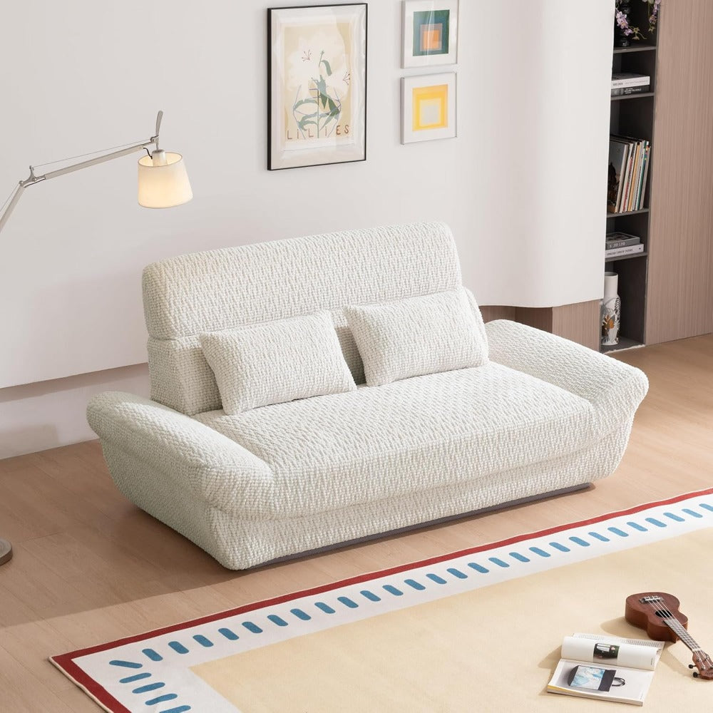 79.5'' Loveseat Sofa, Ultra-High Backrest Design, 2 Seater Boneless Sofa, Comfy Upholstered Sofa Couch, Modern Leisure Living Room Sofa