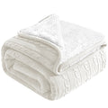 Ultra-Soft Thickened Cable Knit Throw Blanket - Multi-Purpose Warm Fleece Knitted Throw For Bed, Sofa, Travel & Air Conditioning - Skin-Friendly, Extra Cozy, Machine Washable, Comfortable Home Decor