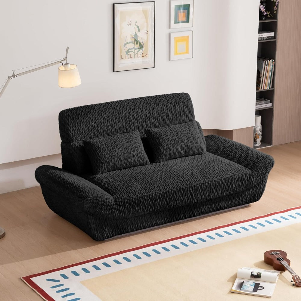 79.5'' Loveseat Sofa, Ultra-High Backrest Design, 2 Seater Boneless Sofa, Comfy Upholstered Sofa Couch, Modern Leisure Living Room Sofa