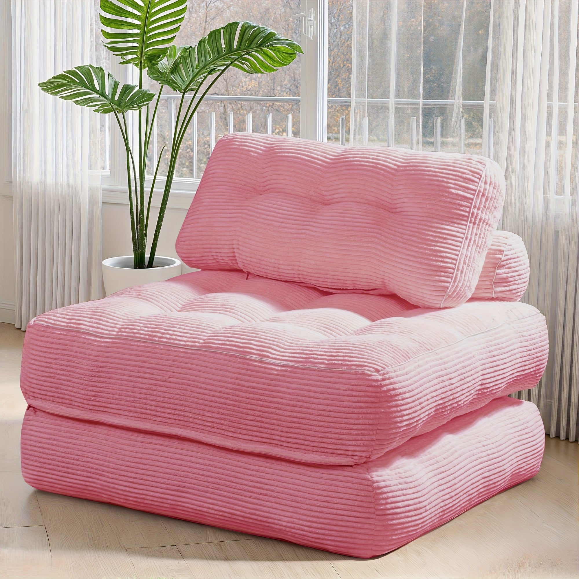 Folding Sofa Bed, Convertible Sleeper Chair for Adults, Folding Sofa Bed Foam Filling Couch with Pillow, Sleeper Chairs Single Size Floor Mattress