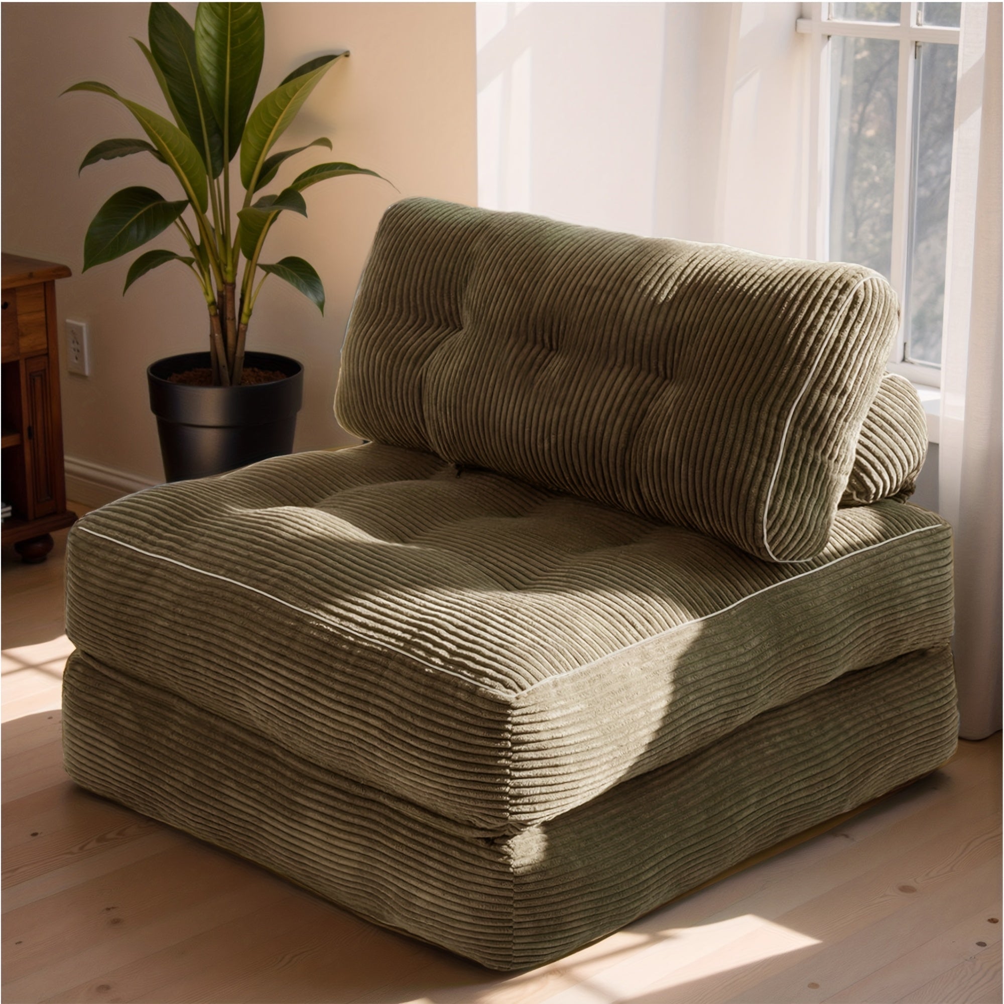 Folding Sofa Bed, Convertible Sleeper Chair for Adults, Folding Sofa Bed Foam Filling Couch with Pillow, Sleeper Chairs Single Size Floor Mattress