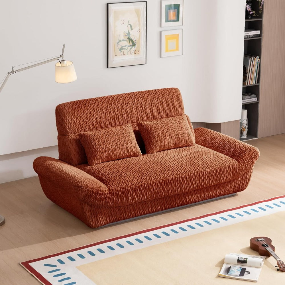 79.5'' Loveseat Sofa, Ultra-High Backrest Design, 2 Seater Boneless Sofa, Comfy Upholstered Sofa Couch, Modern Leisure Living Room Sofa