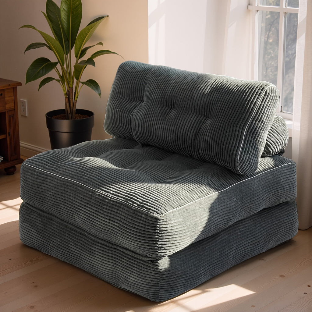 Folding Sofa Bed, Convertible Sleeper Chair for Adults, Folding Sofa Bed Foam Filling Couch with Pillow, Sleeper Chairs Single Size Floor Mattress